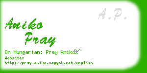 aniko pray business card